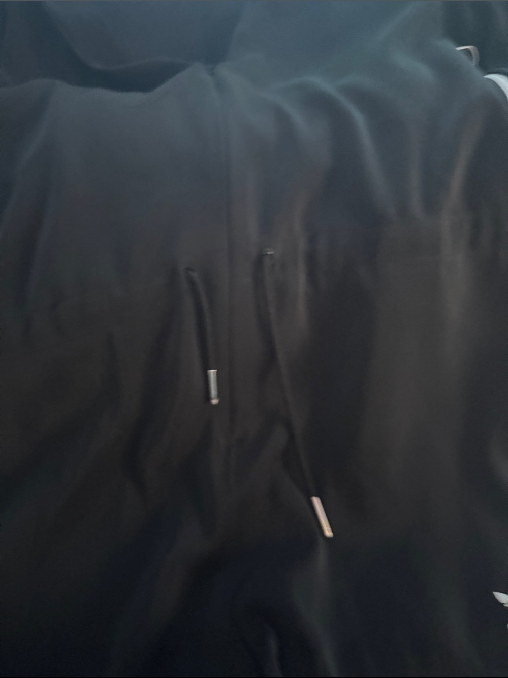 adidas Black Jacket with White Side Stripes - Picture 3 of 4